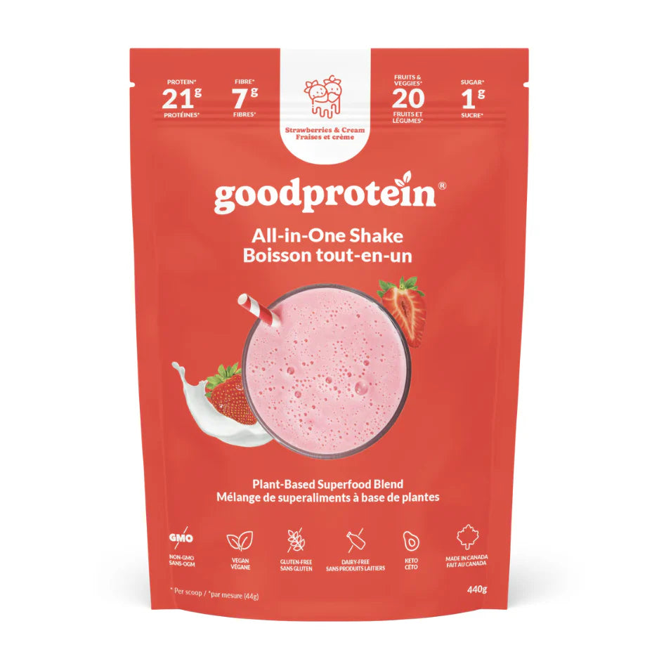 Good Protein Strawberries & Cream All-In-One Shake 440g - Lighten Up Shop