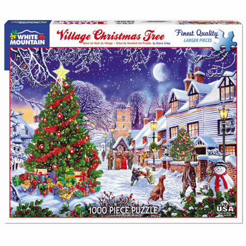 Village Christmas Tree Puzzle 1000pc - Lighten Up Shop