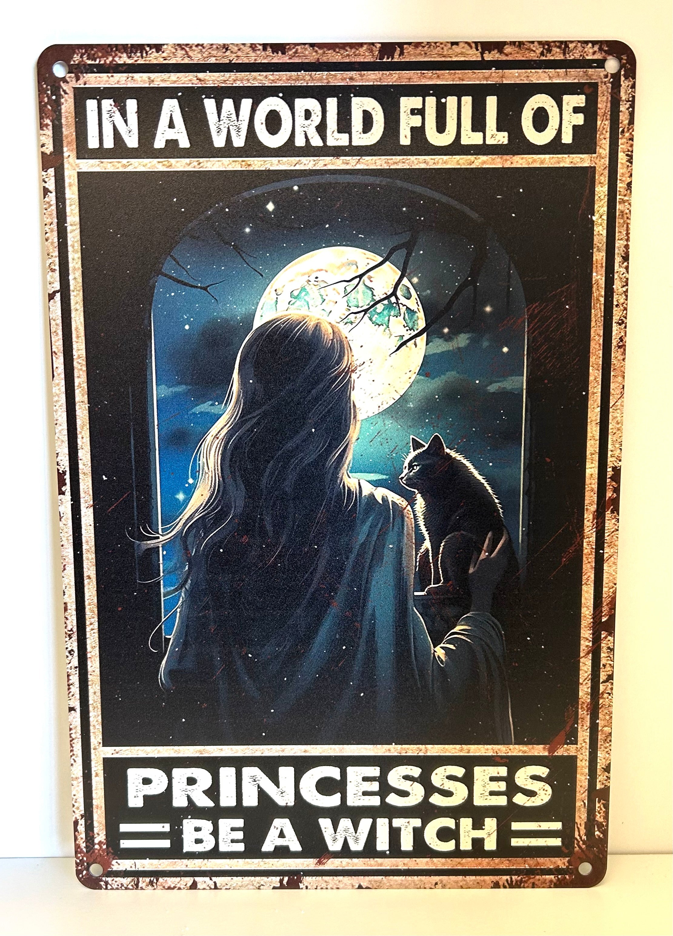 Metal Wall Plaque In A World Full Of Princesses - Lighten Up Shop
