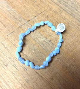 Blue Lace Agate Bracelet - Lighten Up Shop