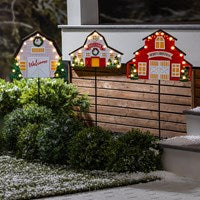 Holiday Barn Solar Garden Stake 36” - Lighten Up Shop
