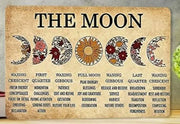 Moon Phases Metal Sign - Lighten Up Shop