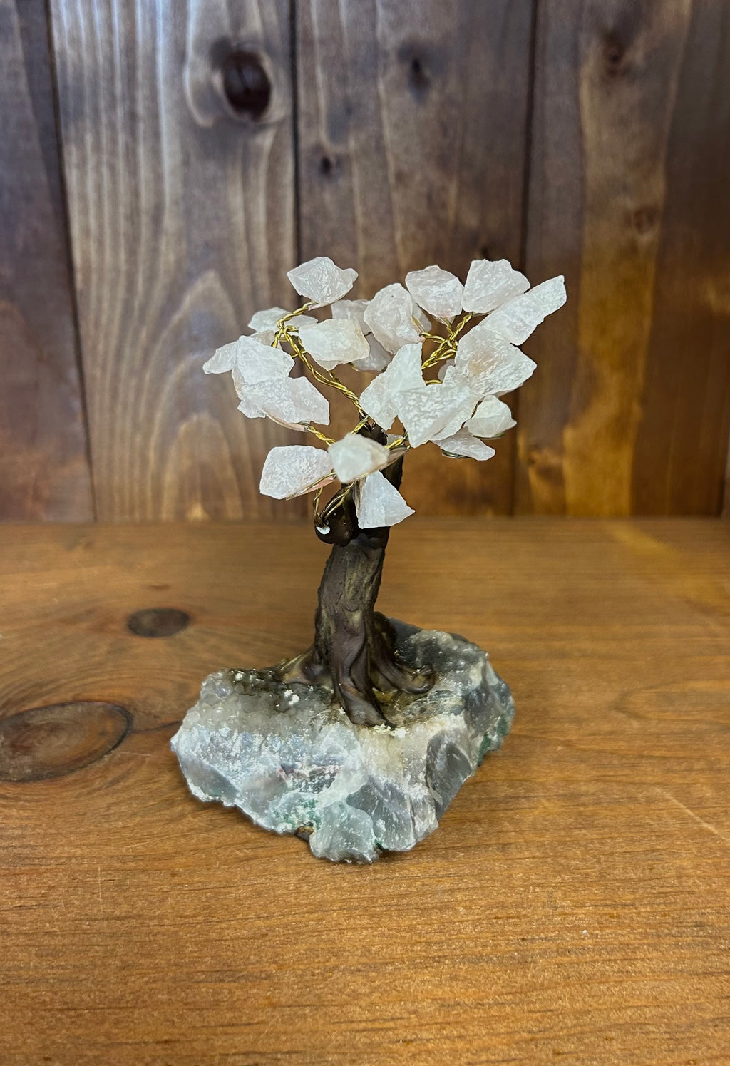 Rose Quartz Gem Tree on Amethyst Base - Lighten Up Shop
