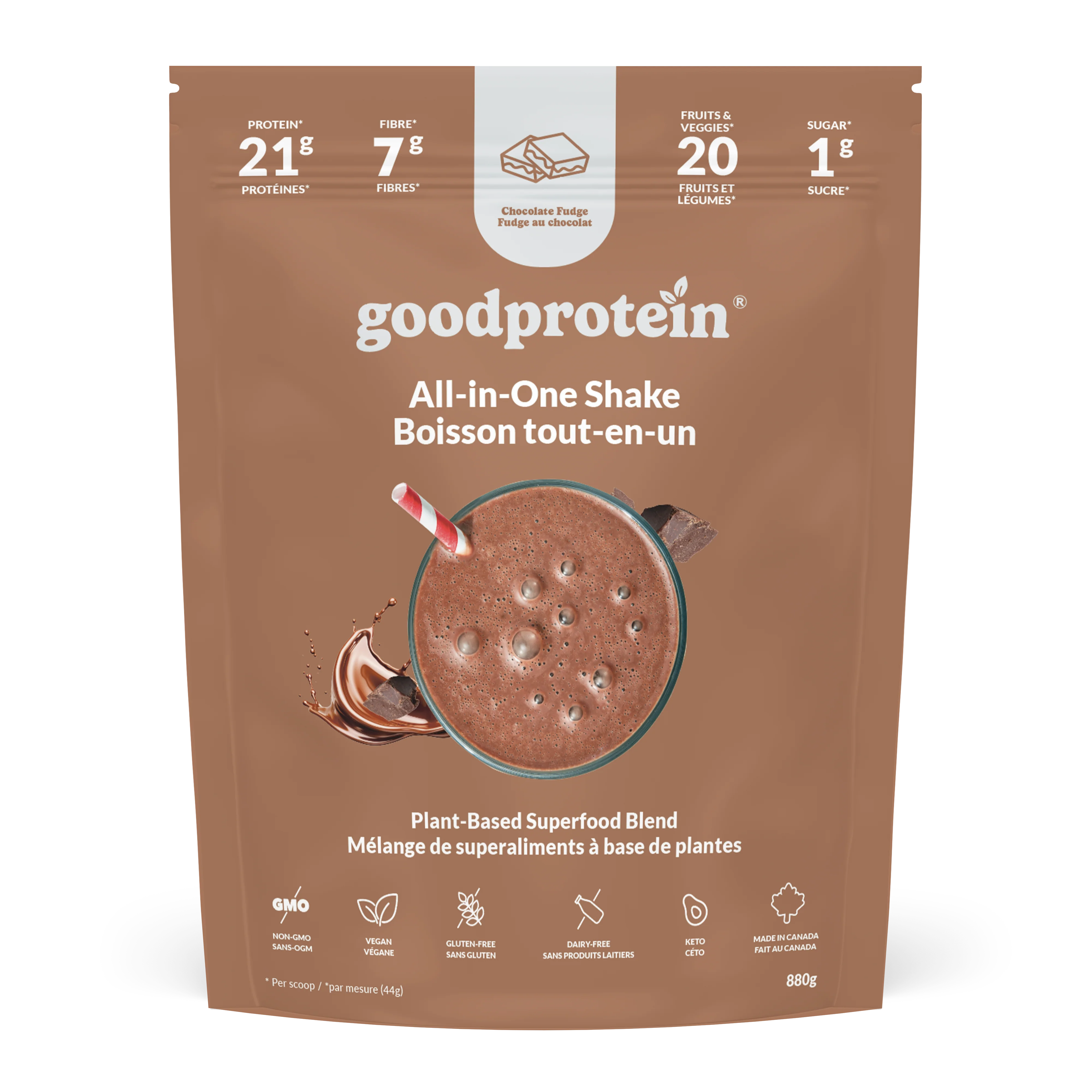 Good Protein Chocolate Fudge All-In-One Shake 880g - Lighten Up Shop