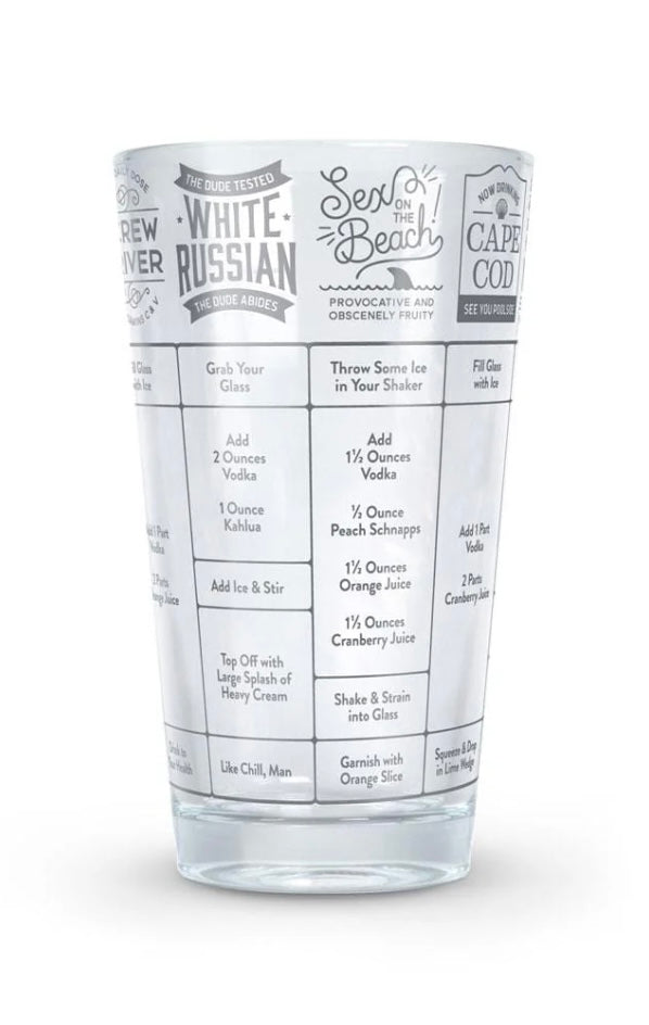 Good Measure Recipe Glass - Vodka Cocktails - Lighten Up Shop