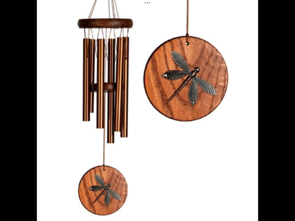 Teak Dragonfly Habitats Windchimes - Lighten Up Shop