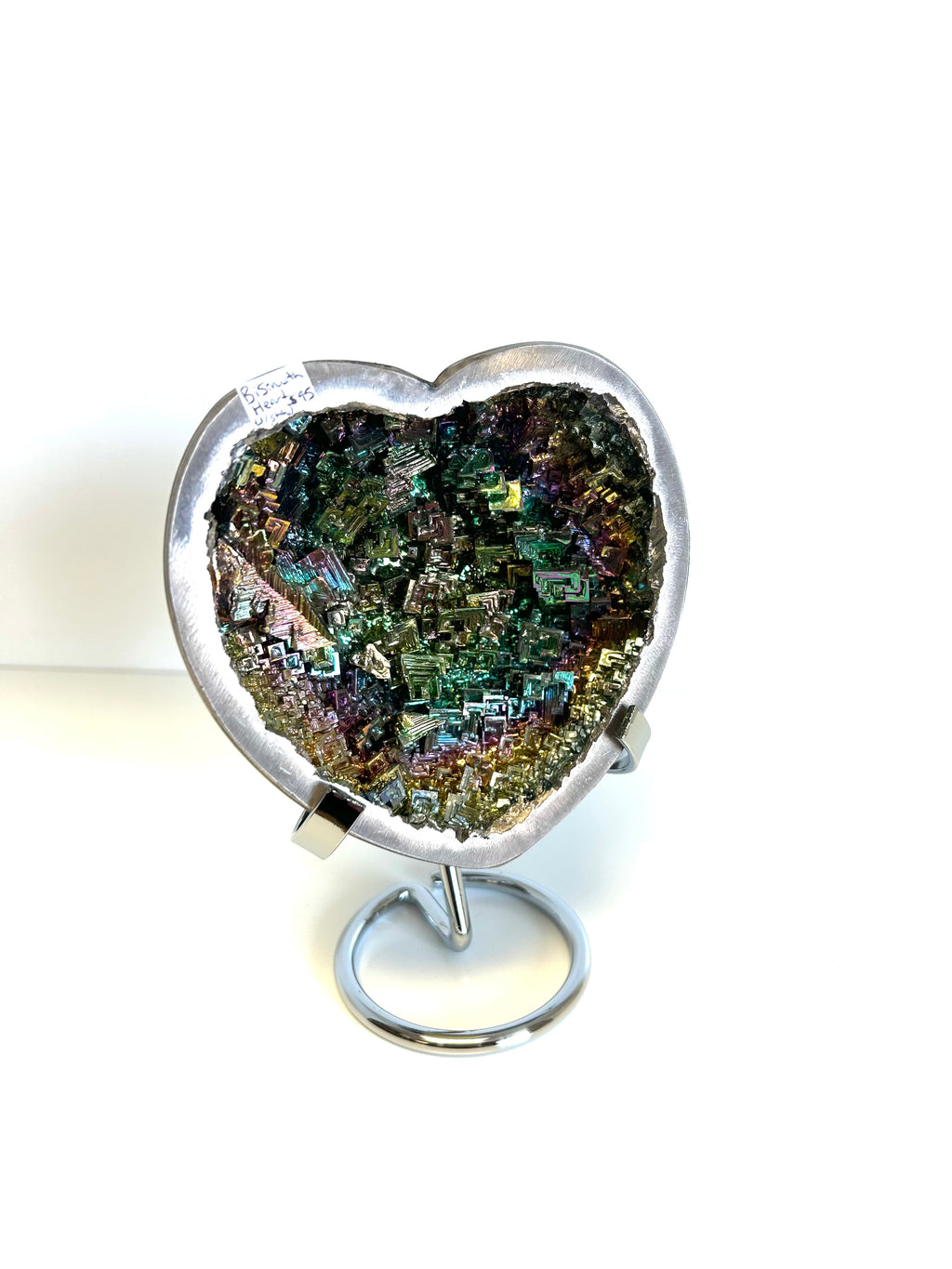 Bismuth Heart with Stand - Lighten Up Shop