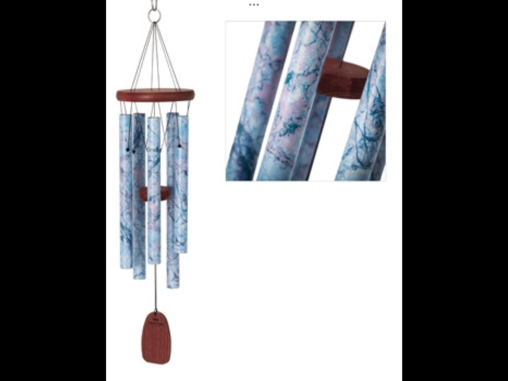 Sky Blue Marble Windchime - Lighten Up Shop