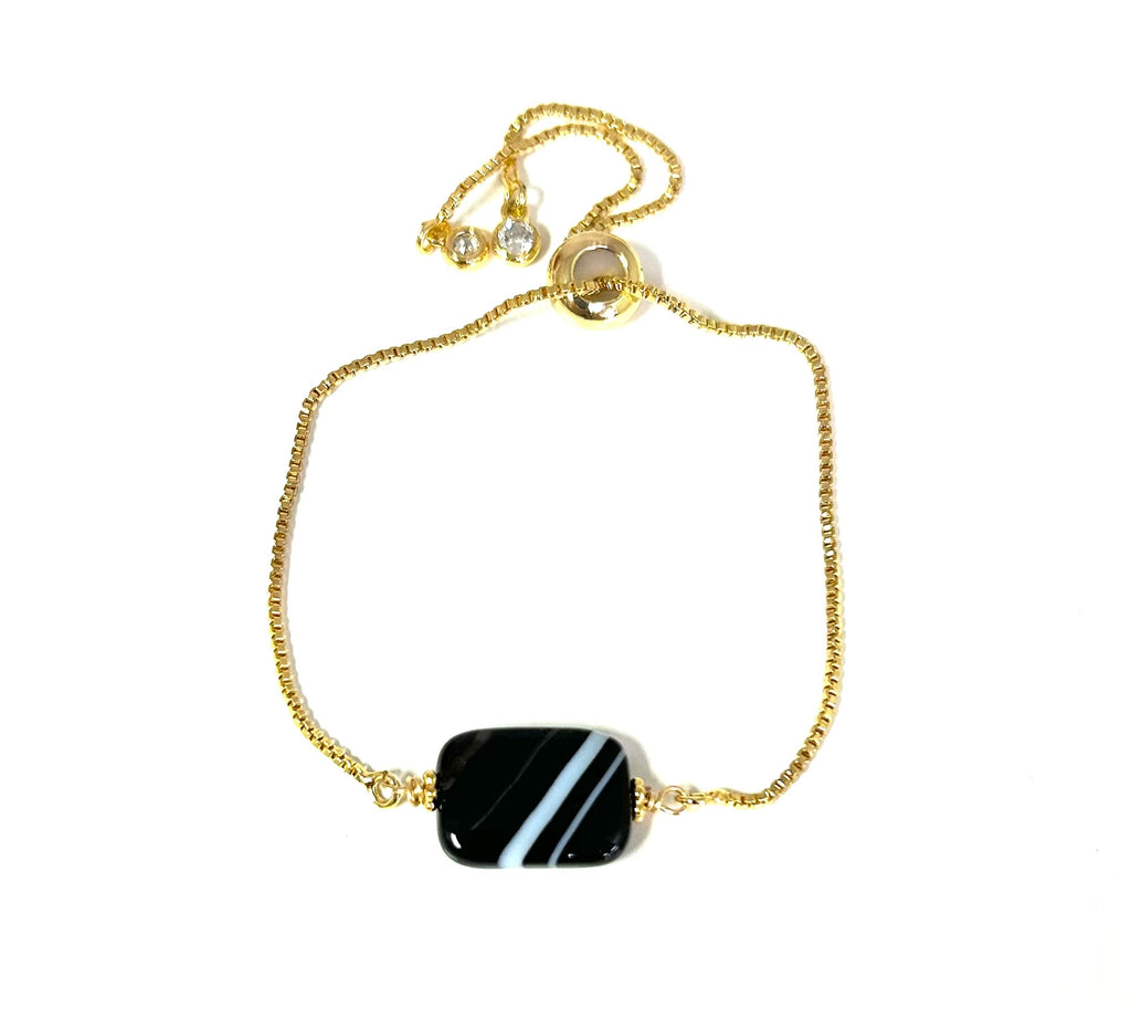 Black Agate Bracelet - Lighten Up Shop