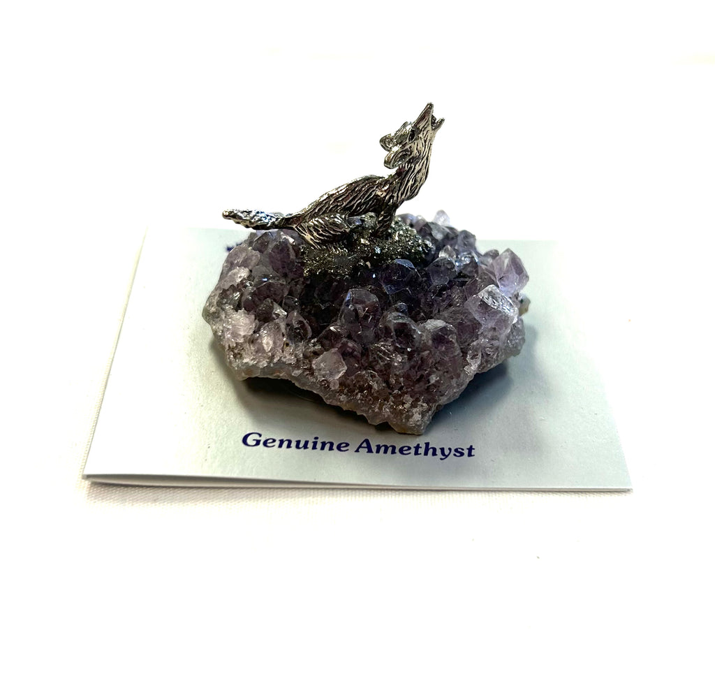 Wolf On Amethyst - Lighten Up Shop