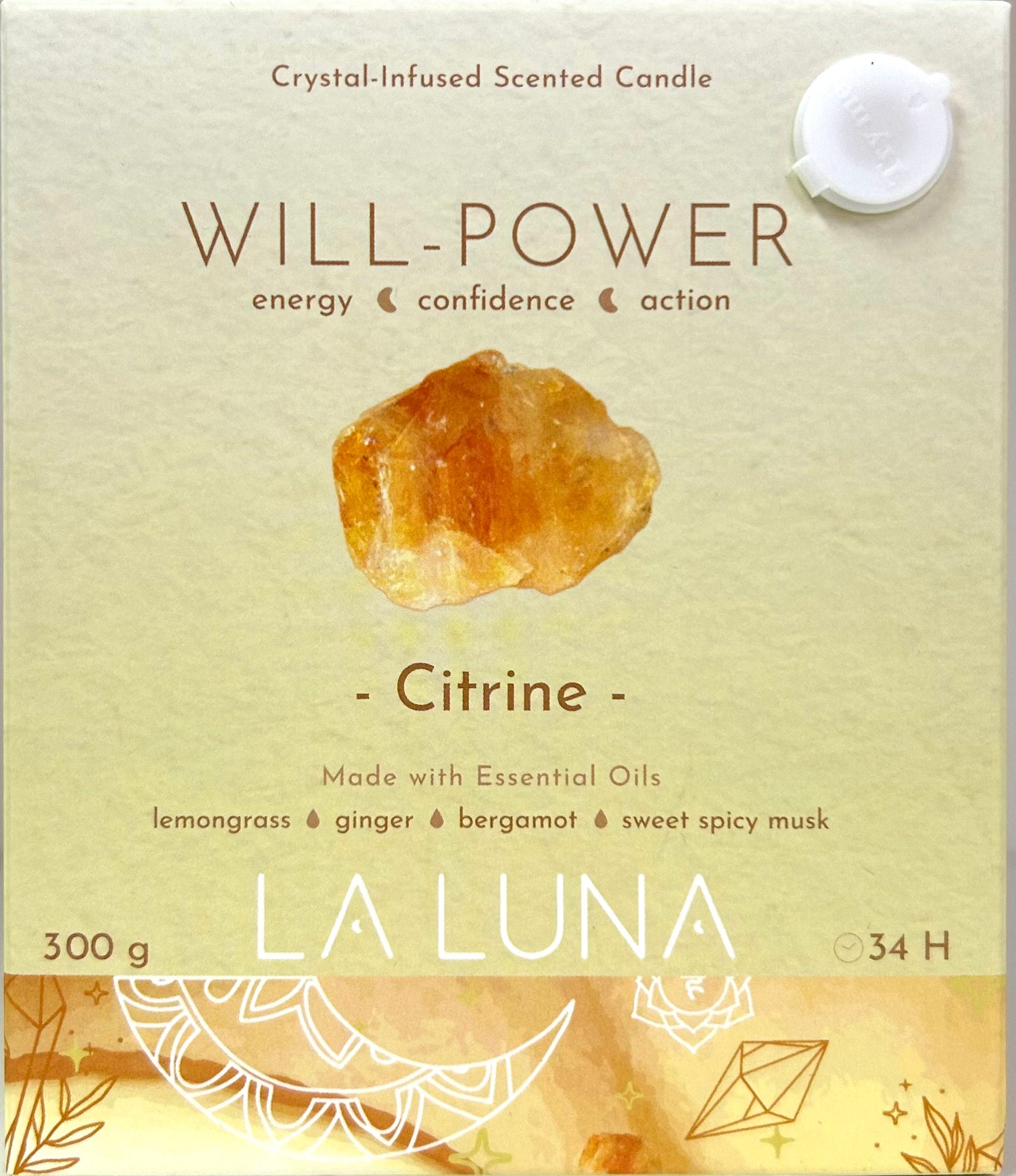 La Luna Crystal Infused Scented Candles - Lighten Up Shop