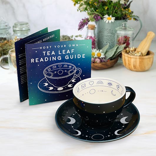 Tea Leaf Reading Cup and Saucer - Lighten Up Shop