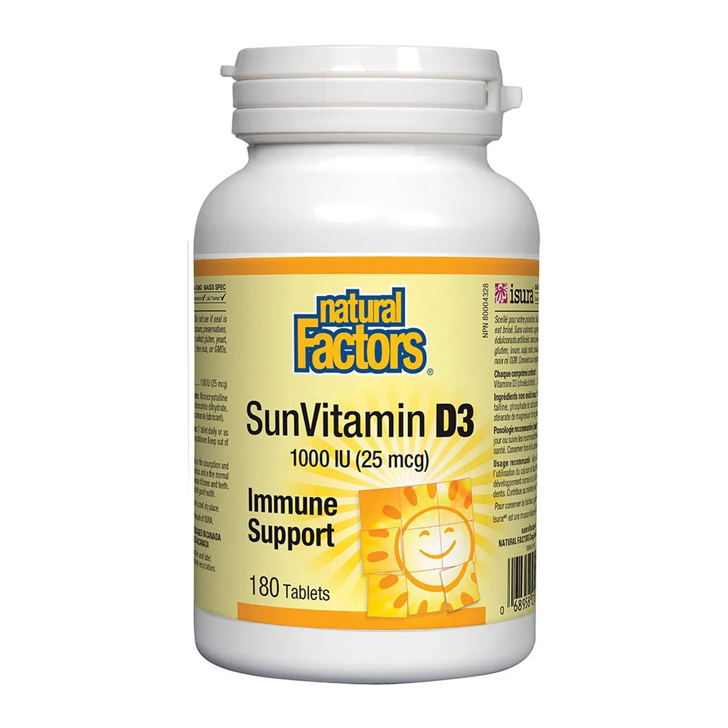 Vitamin D3 1000IU 180 tablets - Lighten Up Shop