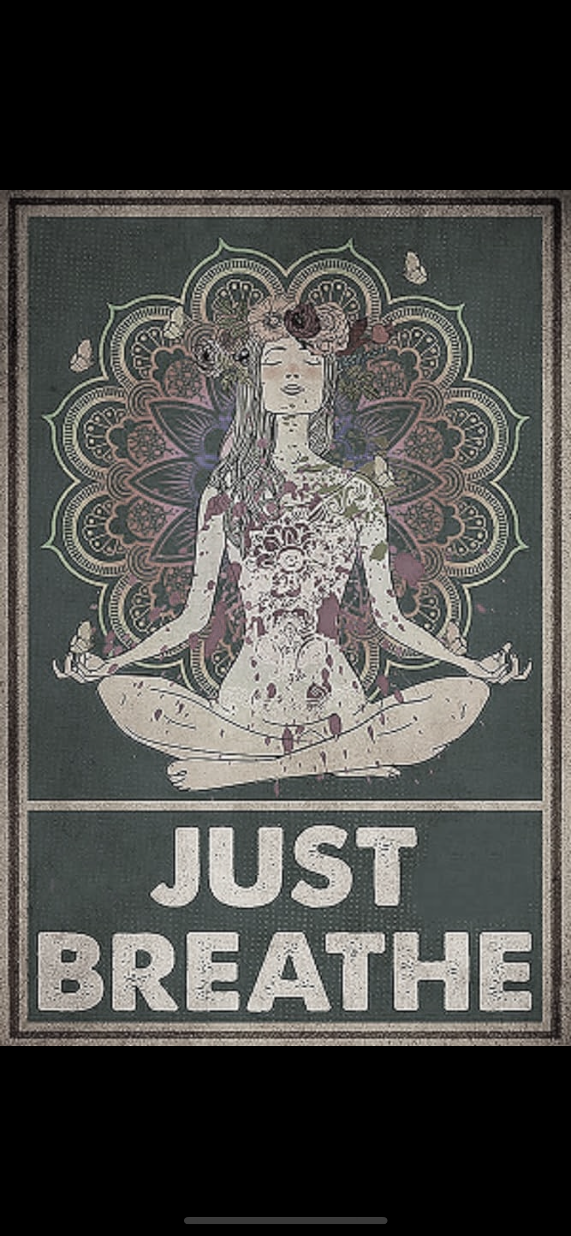 Metal Wall Plaque Just Breathe - Lighten Up Shop