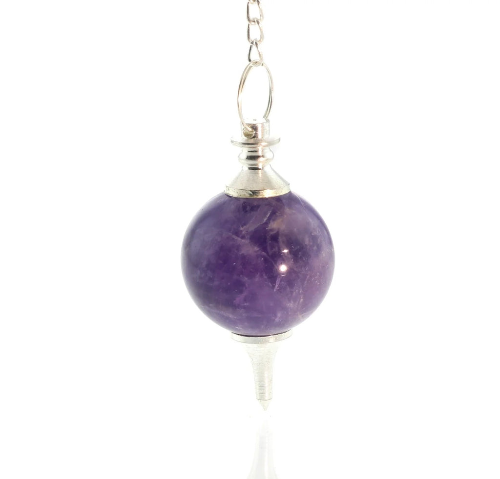 Amethyst Ball Pendulum - Lighten Up Shop