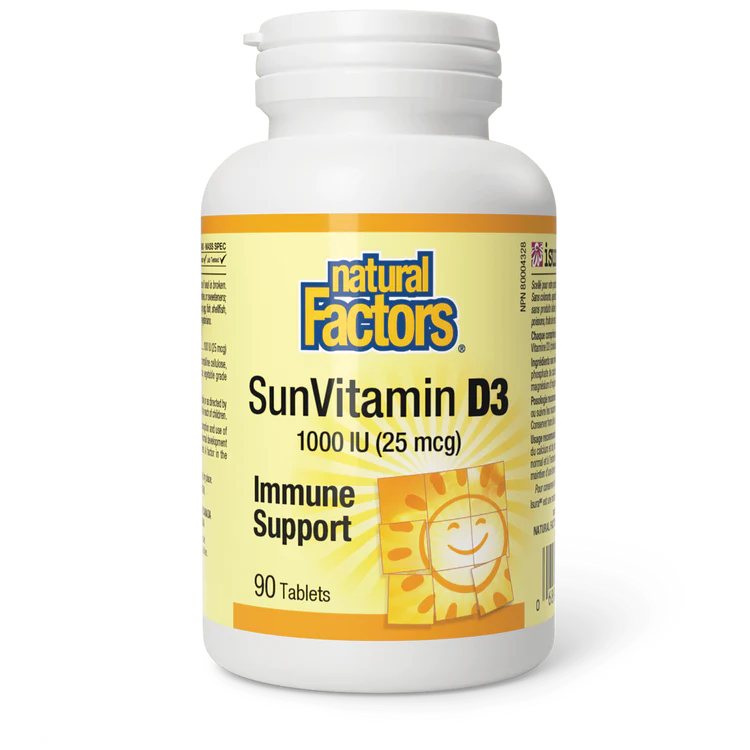 Vitamin D3 1000IU 90 tablets - Lighten Up Shop