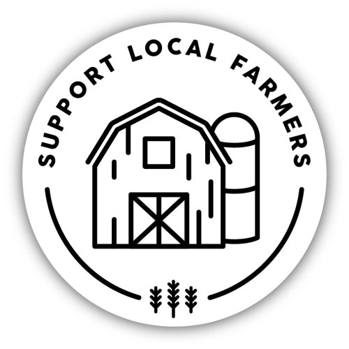 Support Local Farmers Sticker - Lighten Up Shop