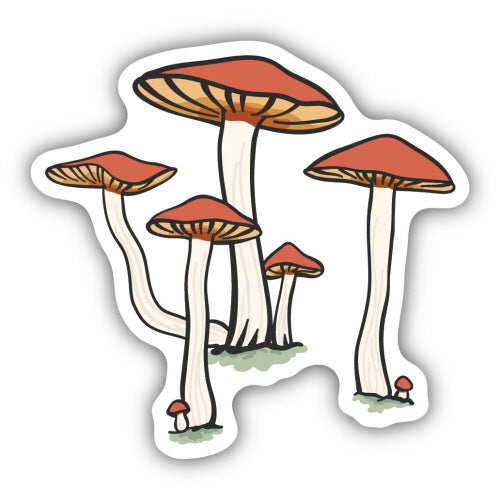 Mushroom Cluster Sticker - Lighten Up Shop