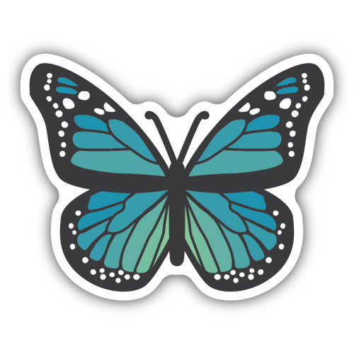 Blue Butterfly Sticker - Lighten Up Shop