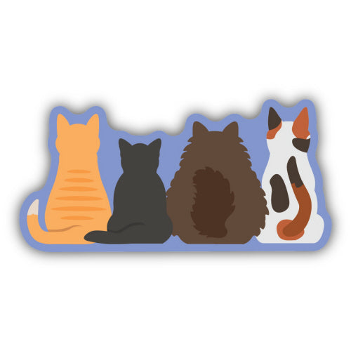Row of Cats Sticker - Lighten Up Shop