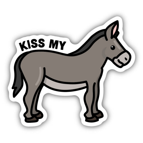 Kiss My Ass Donkey Sticker - Lighten Up Shop