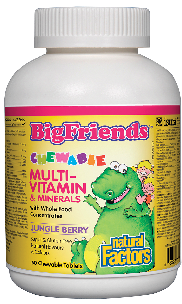 Big Friends Multi Vitamins and Minerals 60 Chewable tablets - Lighten Up Shop