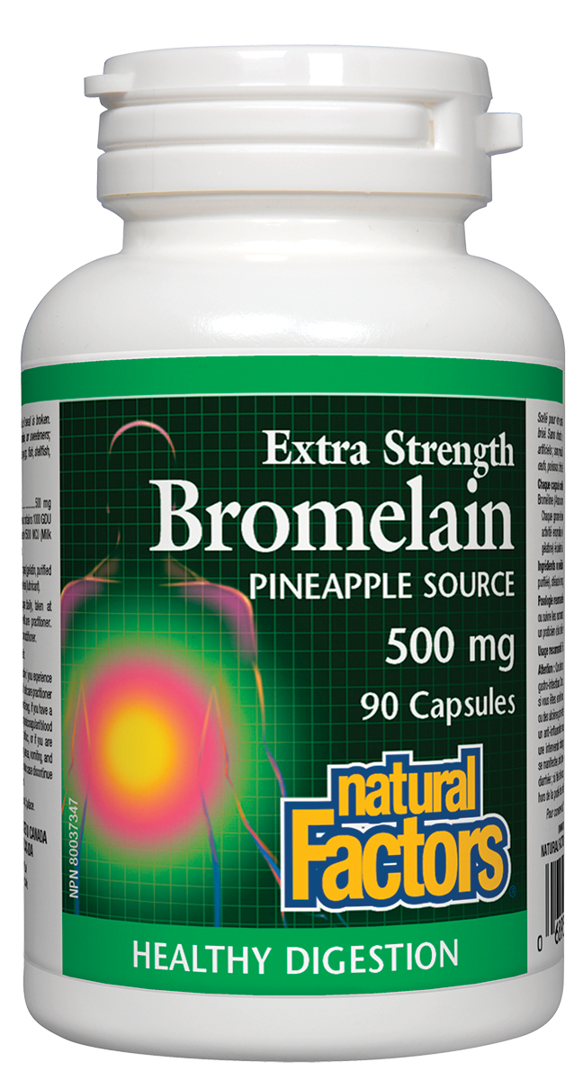 Extra Strength Bromelain Pineapple Source 500mg 90 capsules - Lighten Up Shop