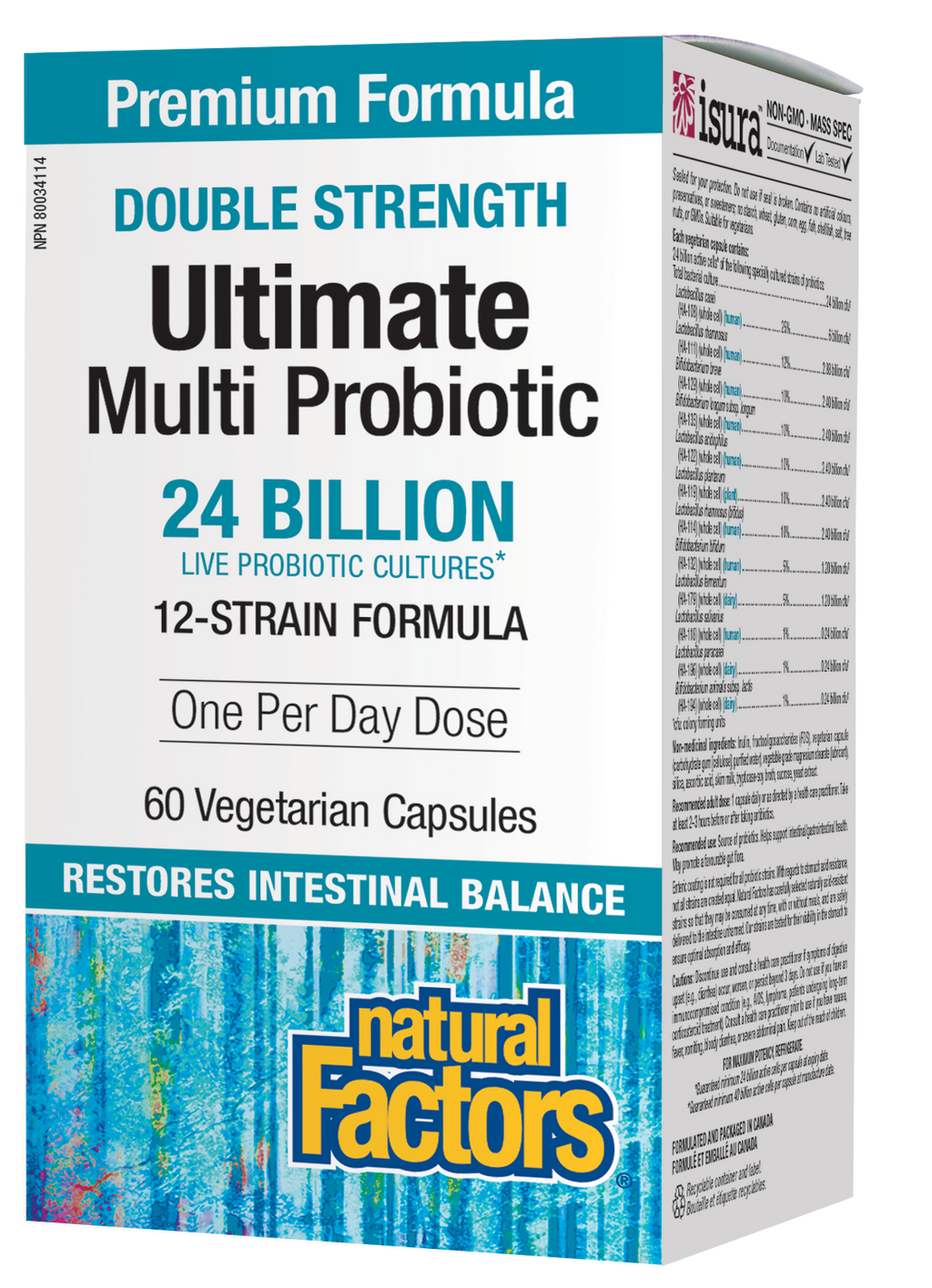 Double Strength Ultimate Multi Probiotic 24 billion 60 capsules - Lighten Up Shop