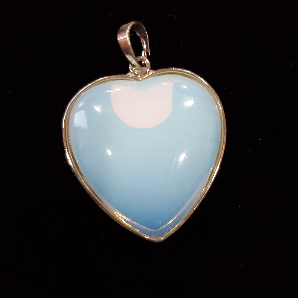 Opalite Heart Pendant - Lighten Up Shop