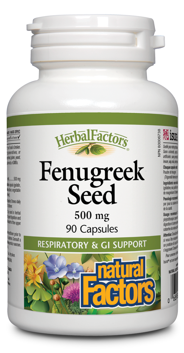 Fenugreek Seed 500mg 90 capsules - Lighten Up Shop