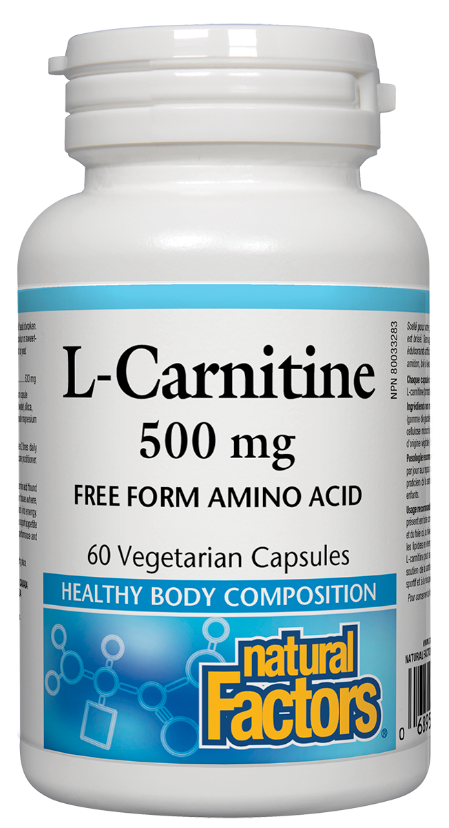 L-Carnitine 500mg 60 capsules - Lighten Up Shop