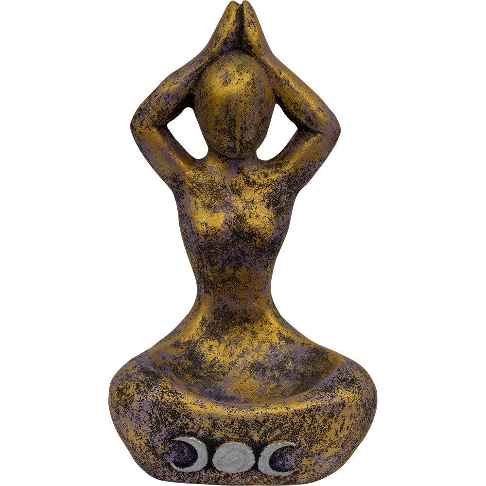 3 Moon Yoga Goddess Volcanic Stone Statue - Lighten Up Shop