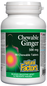 Chewable Ginger 500mg 90 tablets - Lighten Up Shop
