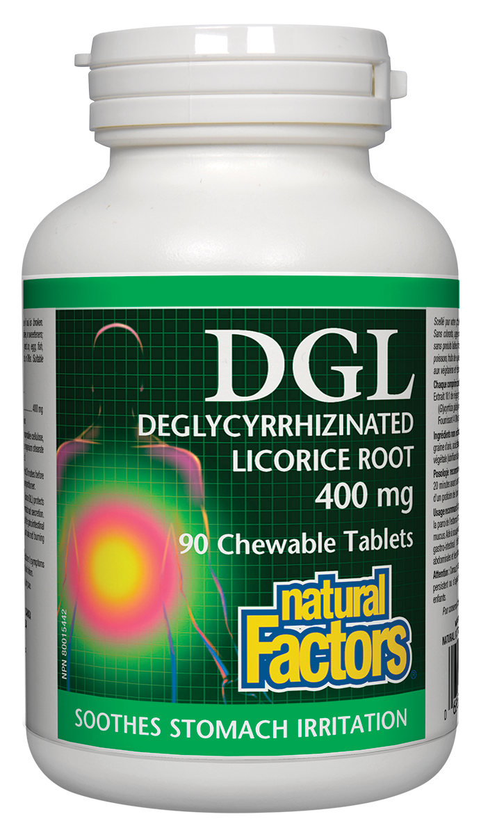 DGL Deglycyrrhizinated Licorice Root 400mg 90 chewable tablets - Lighten Up Shop