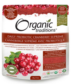 Organic Traditions Daily Probiotic Cranberry Supreme 60g - Lighten Up Shop