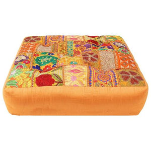 Meditation Cushion Orange Square - Lighten Up Shop