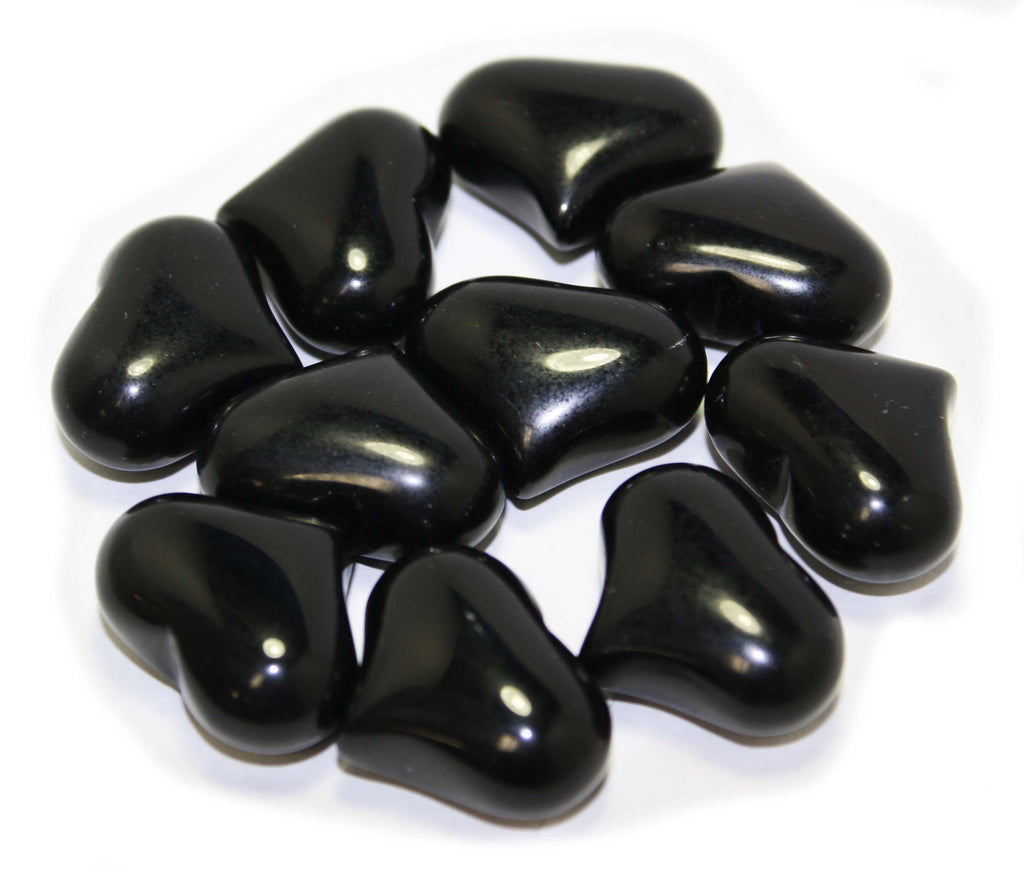 Black Obsidian Heart 1" - Lighten Up Shop