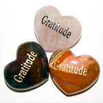 Gratitude Engraved Stone Heart - Lighten Up Shop