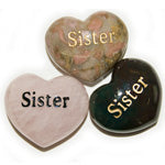 Sister Engraved Stone Heart - Lighten Up Shop
