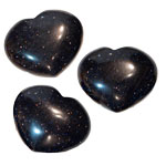 Blue Goldstone Heart 1.5" - Lighten Up Shop