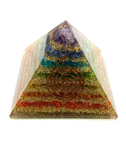 Chakra Orgone Generator Pyramid - Lighten Up Shop