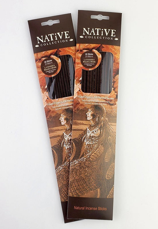 Native Collection Hand-Dipped Incense Sticks - Lavender & Wildflowers - Lighten Up Shop